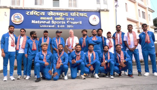 एसियन गेम्समा सहभागी हुन जापान जाने नेपाली क्रिकेट टोलीको बिदाइ