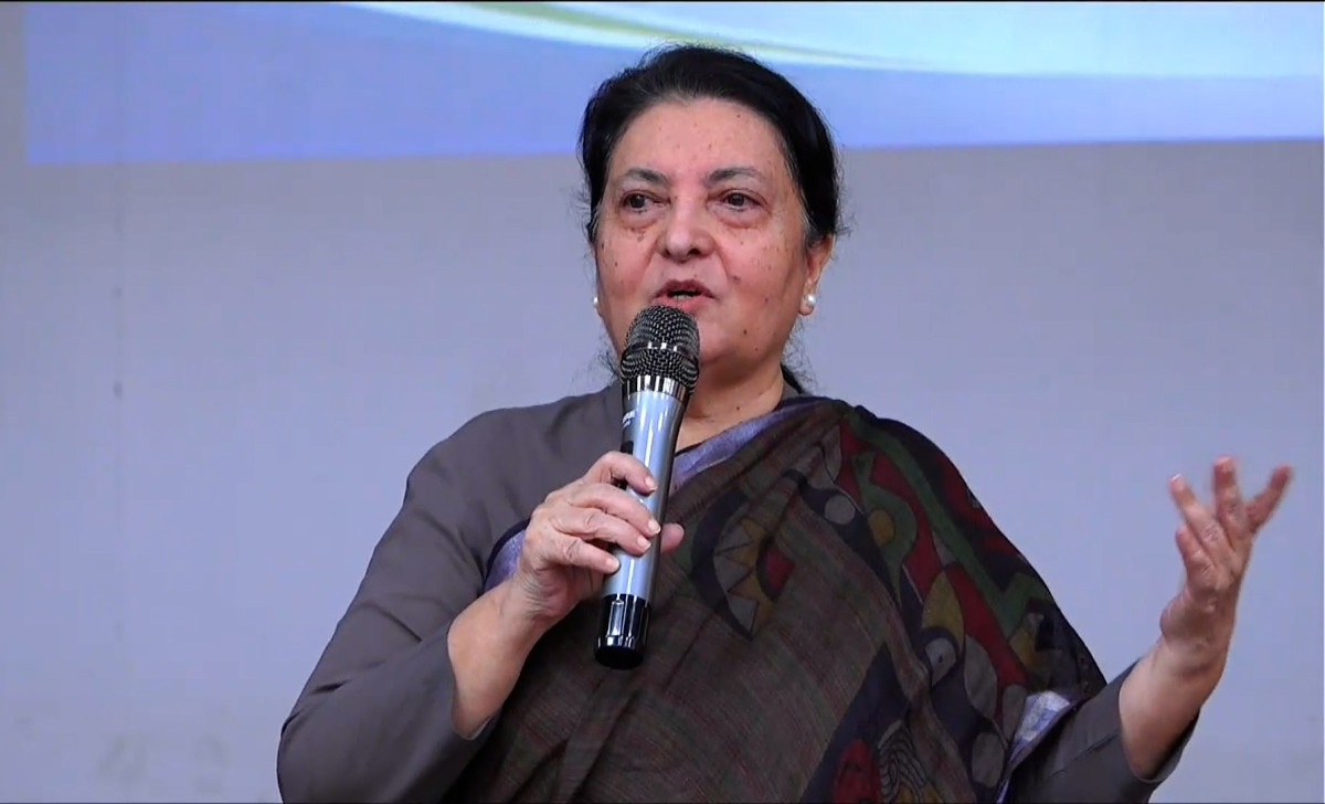 भौगोलिक रूपले मात्रै होइन, राजनीतिक रूपले पनि हामी संवेदनशील क्षेत्रमै छौँ : पूर्वराष्ट्रपति भण्डारी
